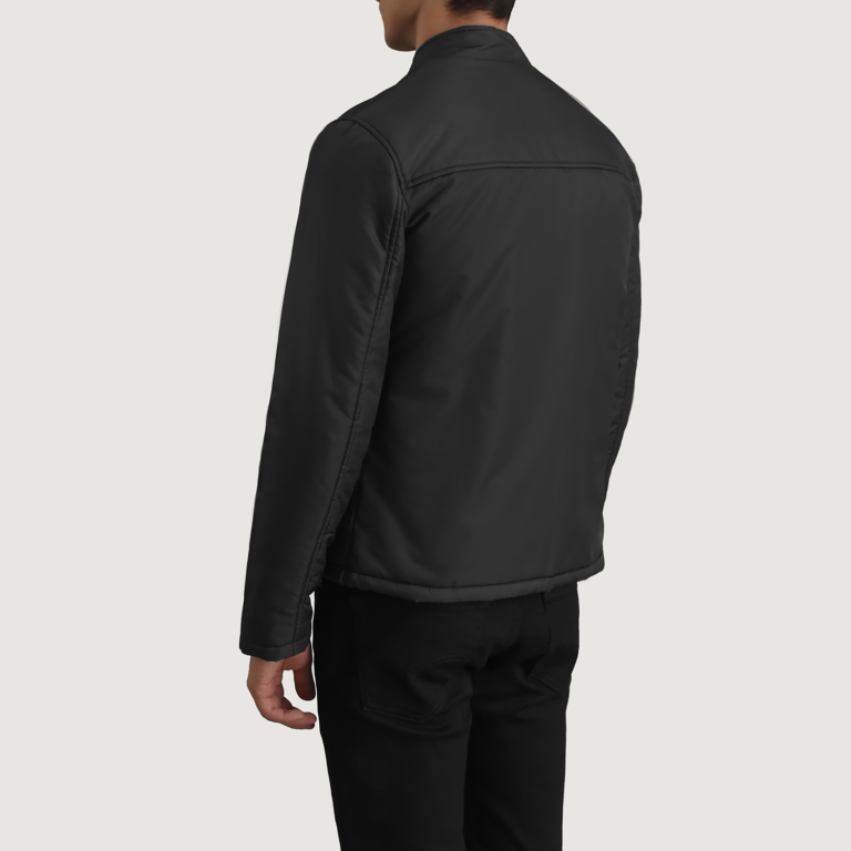 Mens Elliot Black Lightweight Jacket Tilted Back-8-1699022613213
